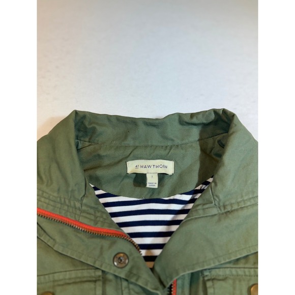 Hawthorn Women's Green Utility Jacket Drawstring Waist Lightweight Coat - Picture 3 of 3